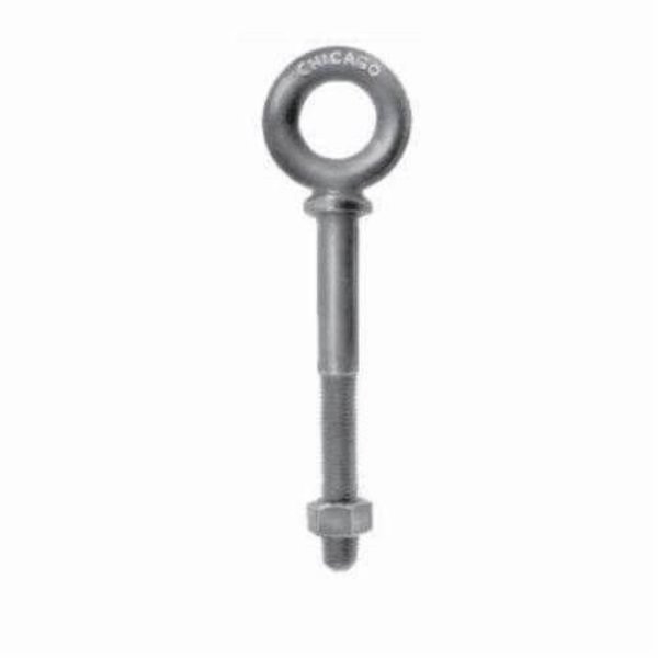 Chicago Hardware Eye Bolt With Shoulder, 1", 9 in Shank, 2 in ID, Steel, Hot Dipped Galvanized 08554 0